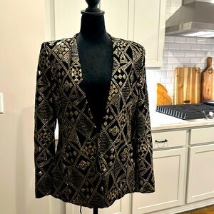 Zara Black and gold sequin jacket